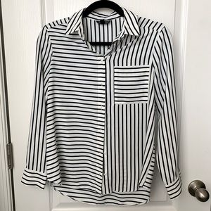TOPSHOP Striped Button Up